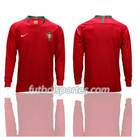 Camisetas Portugal Primera Equipacion Mundial 2018 Manga Larga